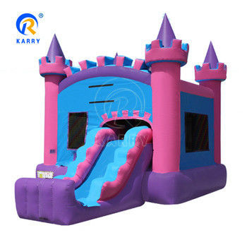 Slide de água inflável comercial ao ar livre Combo de castelo de salto para entretenimento verde