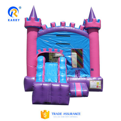 Slide de água inflável comercial ao ar livre Combo de castelo de salto para entretenimento verde