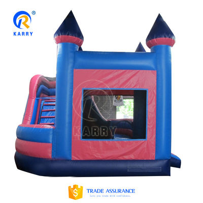 Slide de água inflável comercial ao ar livre Combo de castelo de salto para entretenimento verde