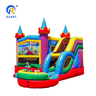 Casa de salto para festas de castelo de PVC com kit de reparação para aluguel incluído