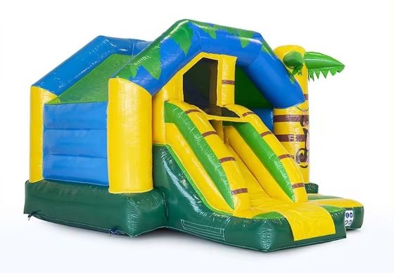 Casa de salto inflável personalizada com escorregador de qualidade comercial e econômica