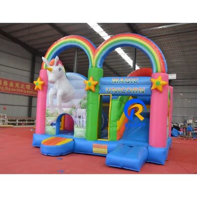 Características Combo inflável Rainbow Unicorn portátil para salto adulto e festa de crianças