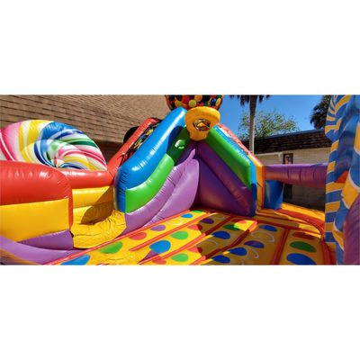 Kidzone comercial inflável Casa de doces tema Castelo Moonwalk Bouncer para casa