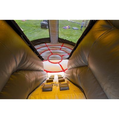 Espaçonave inflável porta-malas castelo combo de slide seco para crianças cor personalizada