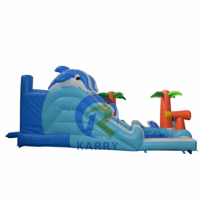 Campo de Jogos Inflável Delfin Whale Castle Slide Combo para Crianças 14 anos e mais