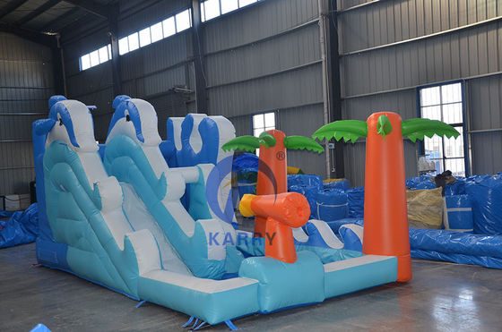 Campo de Jogos Inflável Delfin Whale Castle Slide Combo para Crianças 14 anos e mais