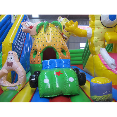 Mostra comercial obrigatória Comércio da Aurora Bob Esponja Bounce Castelo Trampolim com escorrega