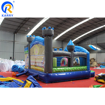 Dimensão personalizada 3D Rainbow Unicorn Castle combinação de deslizamento de água perfeito para festas