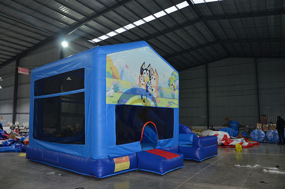 Aluguer de festas, guarda-costas inflável Bluey, casa de salto com faixa etária de 14 anos.