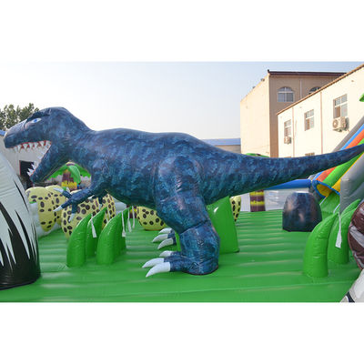 Certificado CE Trampolim Inflavel portátil Dino Combo City Slide para crianças