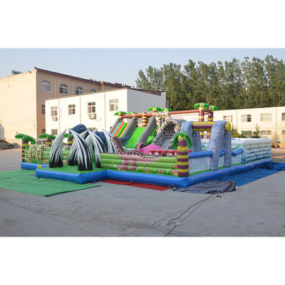 Certificado CE Trampolim Inflavel portátil Dino Combo City Slide para crianças