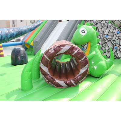 Certificado CE Trampolim Inflavel portátil Dino Combo City Slide para crianças