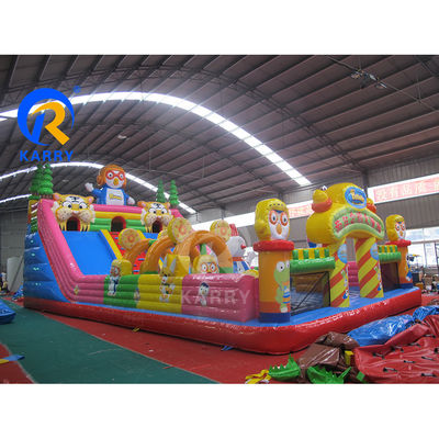 Parque de diversões ao ar livre inflável para aluguel de festas comerciais