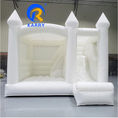 Outdoor Kids Party Must-Have Branco Inflável Casamento Bounce House com Slide