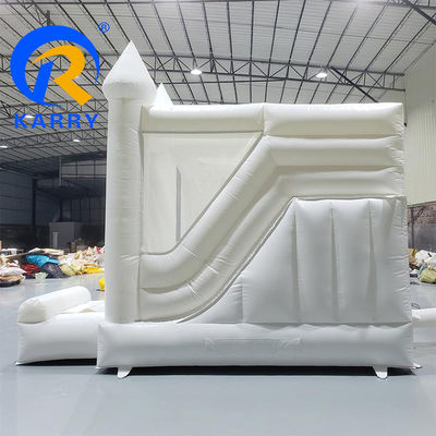 Outdoor Kids Party Must-Have Branco Inflável Casamento Bounce House com Slide