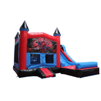 Características PORTÁVEL Homem-Aranha inflável Combo Bouncer para Kids Party aluguel