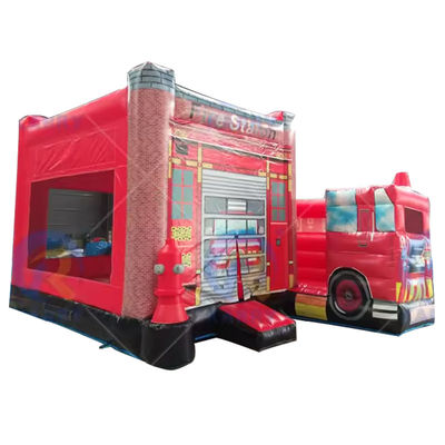 Caminhão de bombeiros Slide inflável Combo para aluguel de festas Faixa etária 14 anos até