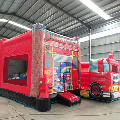 Caminhão de bombeiros Slide inflável Combo para aluguel de festas Faixa etária 14 anos até