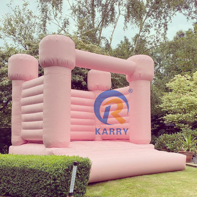 PORTABLE Castelo de salto rosa pastel para festa comercial Moonwalk casamento casa salto