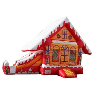 Certificado CE e portátil de Natal inflável salteador salto casa combo slide