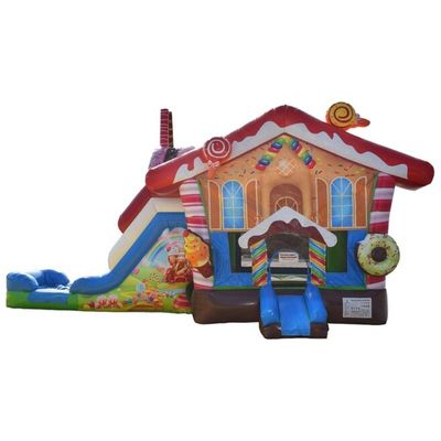 Certificado CE e portátil de Natal inflável salteador salto casa combo slide