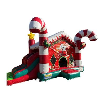 Certificado CE e portátil de Natal inflável salteador salto casa combo slide