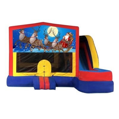 Certificado CE e portátil de Natal inflável salteador salto casa combo slide