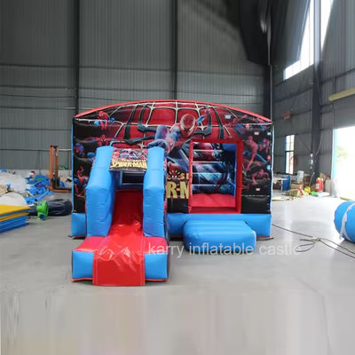 Entretenimento ao ar livre Homem-Aranha Bouncer inflável Castelo Slide e casa de salto