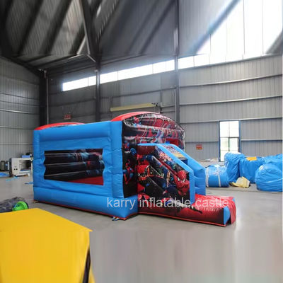 Entretenimento ao ar livre Homem-Aranha Bouncer inflável Castelo Slide e casa de salto