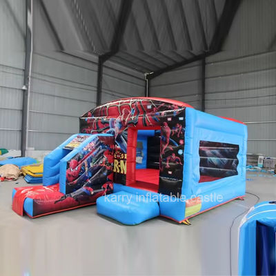 Entretenimento ao ar livre Homem-Aranha Bouncer inflável Castelo Slide e casa de salto