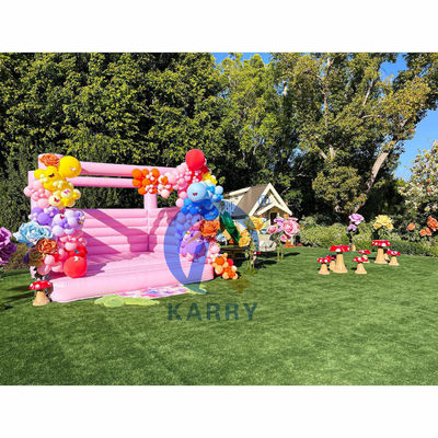 Casamento e festa de aniversário das raparigas Castelo de salto rosa inflável com sopro incluído