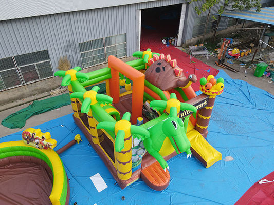 Parque de diversões para crianças Dinossauro Castelo salto com Slide Set Dino Parque inflável Combo