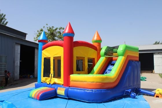 Colourful Inflatable Bouncer Combo Slide Sua solução única para locação comercial