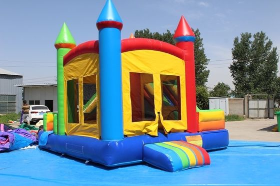 Colourful Inflatable Bouncer Combo Slide Sua solução única para locação comercial
