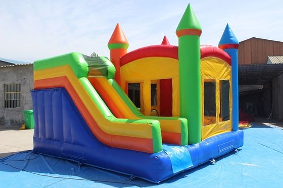 Colourful Inflatable Bouncer Combo Slide Sua solução única para locação comercial