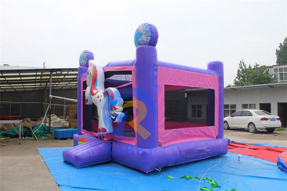 Unisex 3D Rainbow Unicorn inflável castelo para tamanho personalizado Bouncy Castle House