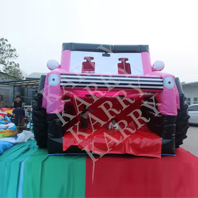 Blower com Blower PINK Jeep INFLATABLE BOUNCE HOUSE com deslizamento e bouncer para adolescentes