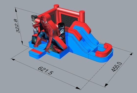 14 Anos de Super-Hero Homem-Aranha Casa Inflável de Salto Piscina de Salto com Design de Piscina