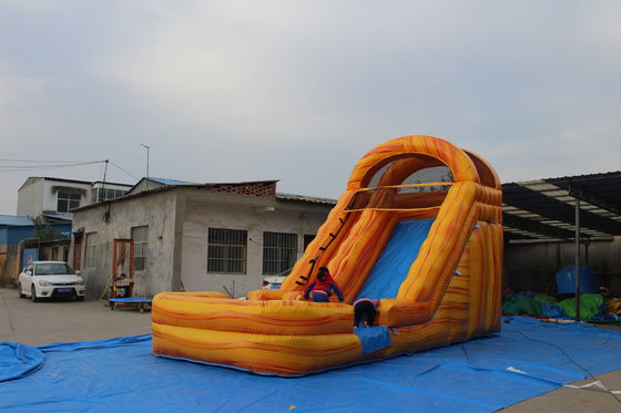 Parque aquático de verão Jogos infláveis de água de PVC de 18 pés com piscina