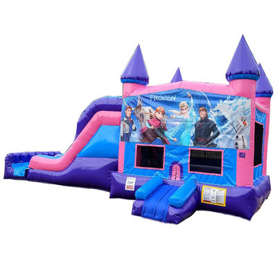 Área de Jogos ao Ar Livre Inflável Castelo Bouncing Congelado com Slide Commercial de Grau Durável