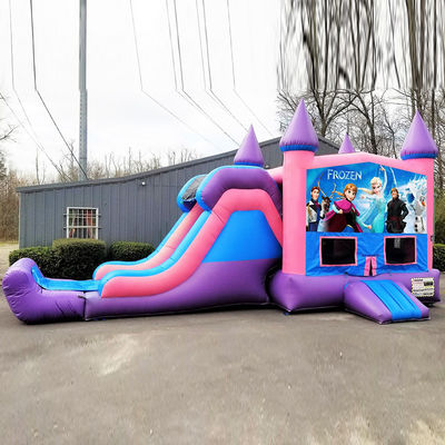 Área de Jogos ao Ar Livre Inflável Castelo Bouncing Congelado com Slide Commercial de Grau Durável