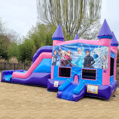 Área de Jogos ao Ar Livre Inflável Castelo Bouncing Congelado com Slide Commercial de Grau Durável