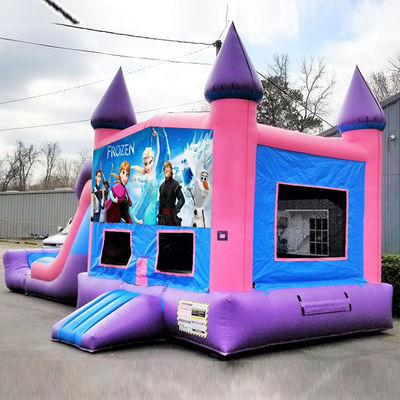 Área de Jogos ao Ar Livre Inflável Castelo Bouncing Congelado com Slide Commercial de Grau Durável