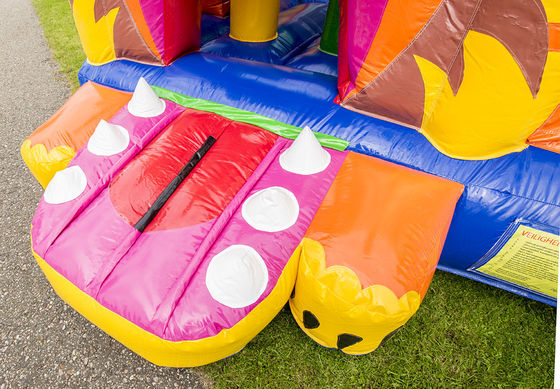 14 Anos Unisex Inflável Outdoor Jungle Lion Bouncer com Slide e Jumping Castle