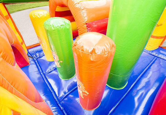 14 Anos Unisex Inflável Outdoor Jungle Lion Bouncer com Slide e Jumping Castle