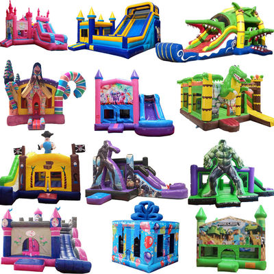 Mova os seus filhos com este portable castelo inflável bouncer slide combo