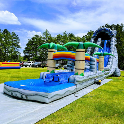 Unisexo personalizado Castelo Bouncy Casa colorida e deslizamento de água Aluguer de festa com sopro
