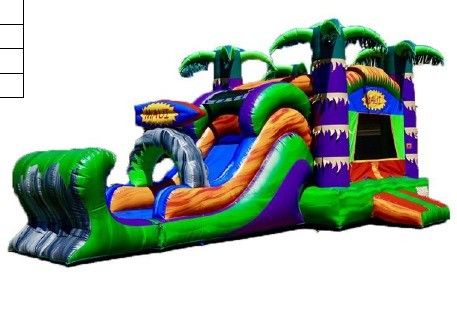 Deslizante de salto do castelo inflável, perfeito para aluguer de festas comerciais.