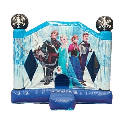 Unisex Frozen Inflatable Castle Bouncer House com cores opcionais