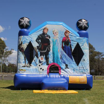 Unisex Frozen Inflatable Castle Bouncer House com cores opcionais